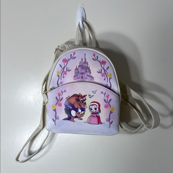 Disney‎ x Loungefly Beauty & the Beast Cartoon White mini backpack